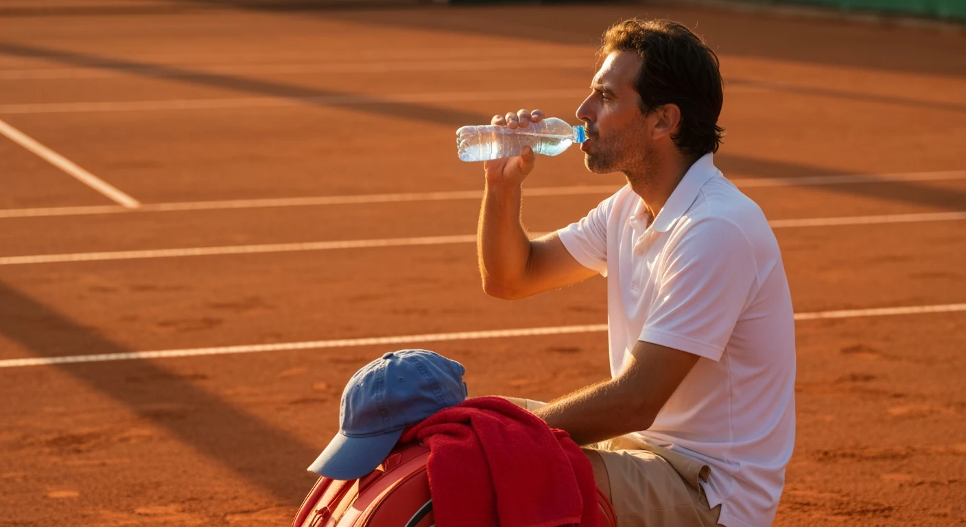 Jouer au tennis par forte chaleur dans le Gard